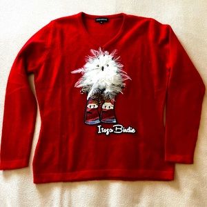 Itszabirdie cashmere red sweater